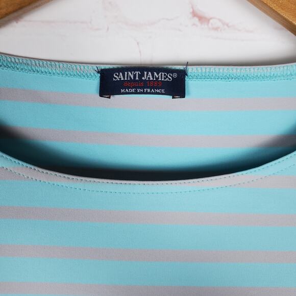 Lot Of 2 Saint James Garde Cote Striped Shirt Sz 4 3/4 Sleeve UV Nautical Preppy - Picture 12 of 16